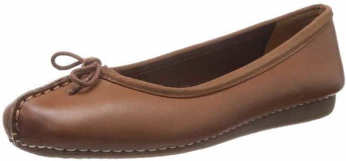 Clarks - Damesschoenen  - Freckle Ice - Dark Tan Leather - Maat 37.5