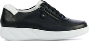 Waldlaufer Vrouwen Leren Lage sneakers / Damesschoenen 622002 - Zwart - Maat 38.5