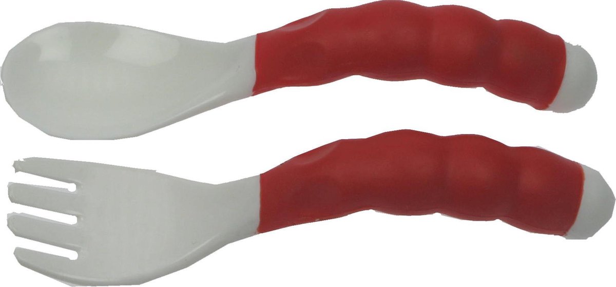 Jippie's - Soft Grip Bestek - Rood
