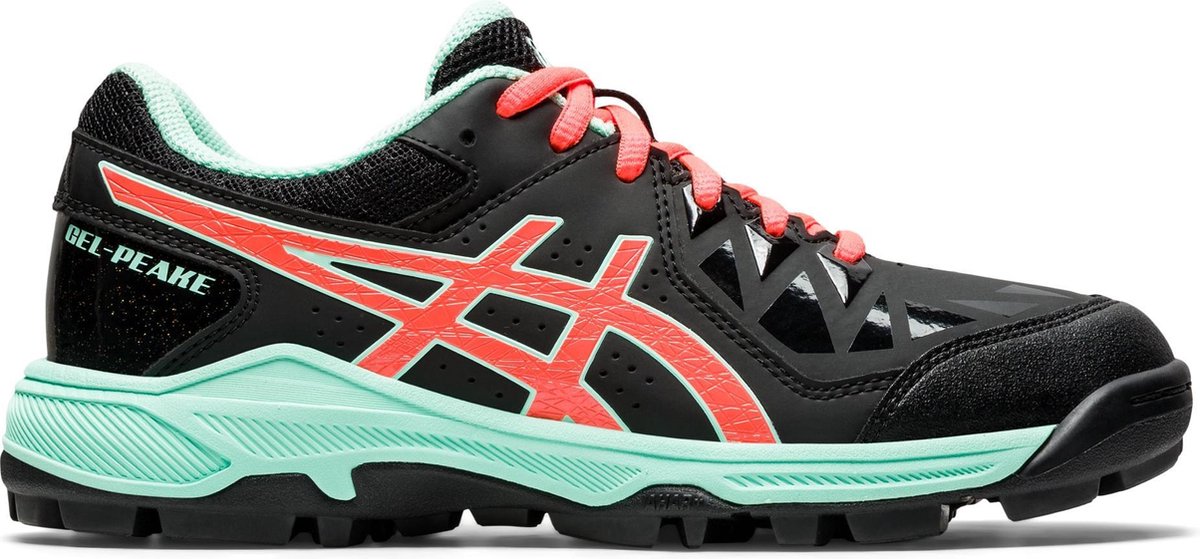 Asics Sportschoenen - Maat 40 - Vrouwen - zwart/rood/oranje/mintgroen