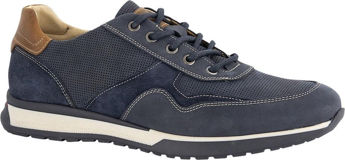 Gallus Heren Blauwe leren sneaker - Maat 44