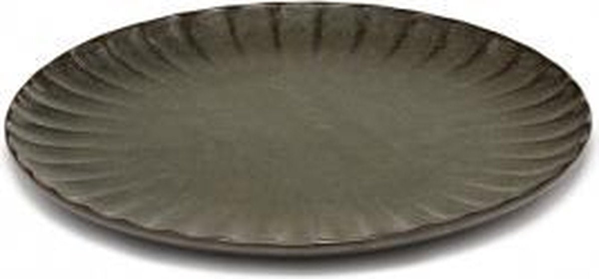 Serax Surface By Sergio Herman Bord Inku Groen-Brons D 18 cm H 1.7 cm  Per stuk