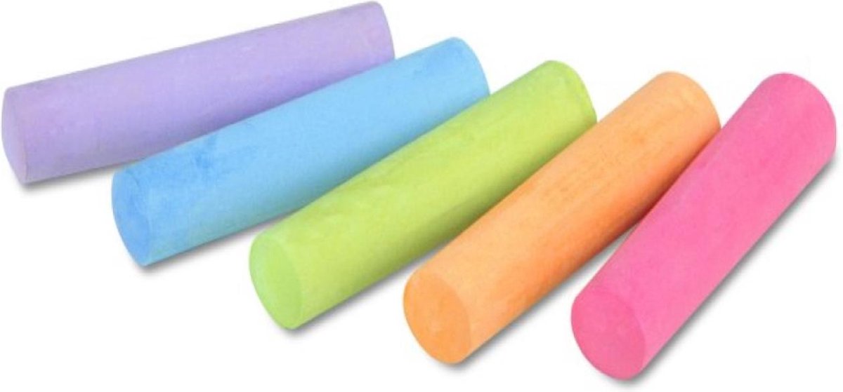 12 stuks gekleurde Stoepkrijtjes| Buitenspelen | Buitenspeelgoed | Kinderen | Peuter| Kleuter |Chalk| in luxe opbergdoosje