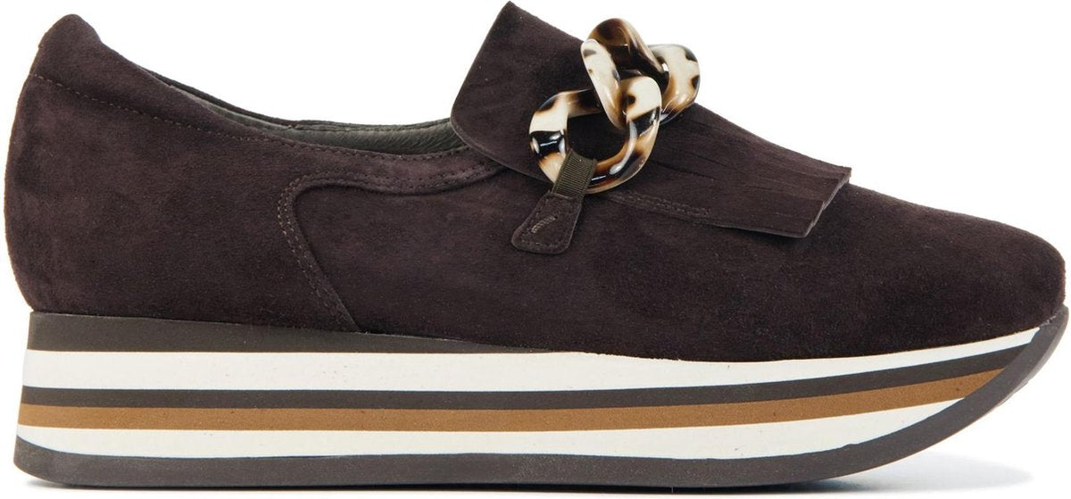 Softwaves Vrouwen  Sneakers / Damesschoenen 7.78.08 - Bruin - Maat 42