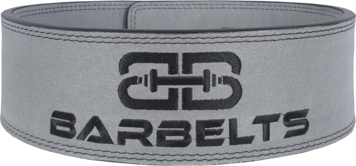 Barbelts lever belt 10mm - powerlift riem - grijs - S