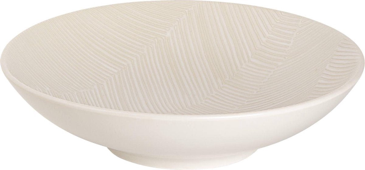 Palmer Schaal Leaf 19 cm 70 cl Wit Stoneware 1 stuk(s)