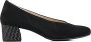 Hassia Vrouwen Suède  Pumps / Damesschoenen Blokhak hoogte 5 - 5.5 cm   - 304932 - Zwart - Maat 37.5