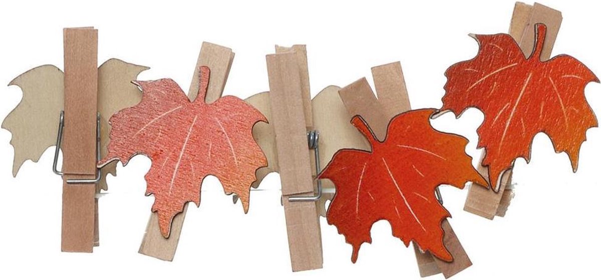 Mini wasknijpertjes Herfstblad Blad Herfst 6 stuks