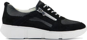 Waldlaufer Vrouwen Suède Lage sneakers / Damesschoenen 735001 - Zwart - Maat 42