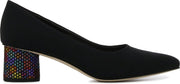 Brunate Vrouwen Textiel  Pumps / Damesschoenen Blokhak hoogte 2.5 - 4.5 cm   - 50817 - Zwart - Maat 40