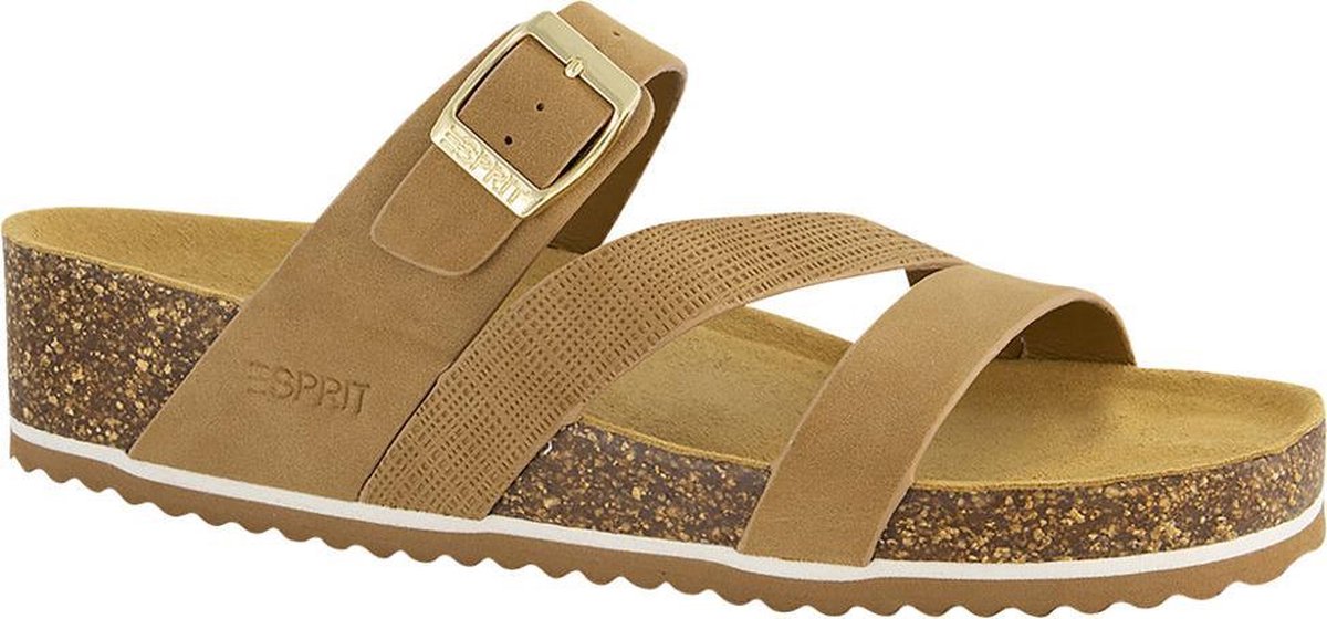 Esprit Dames Bruine slipper - Maat 39