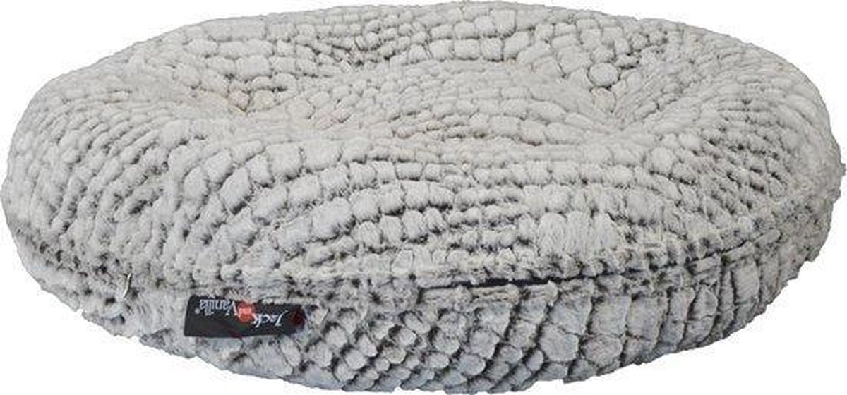 Jack & Vanilla hondenkussen poef donut 125 snakeskin grijs
