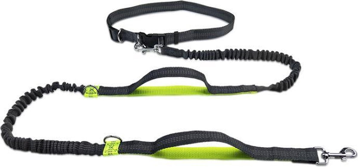 KCMultisupplies - Hardloopriem Hond – Heupriem – Hardlopen – Dog Running Leash – Geel
