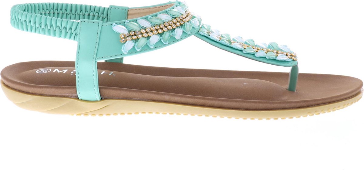Mrch Label Eke Dames Sandalen - Groen - Maat 36