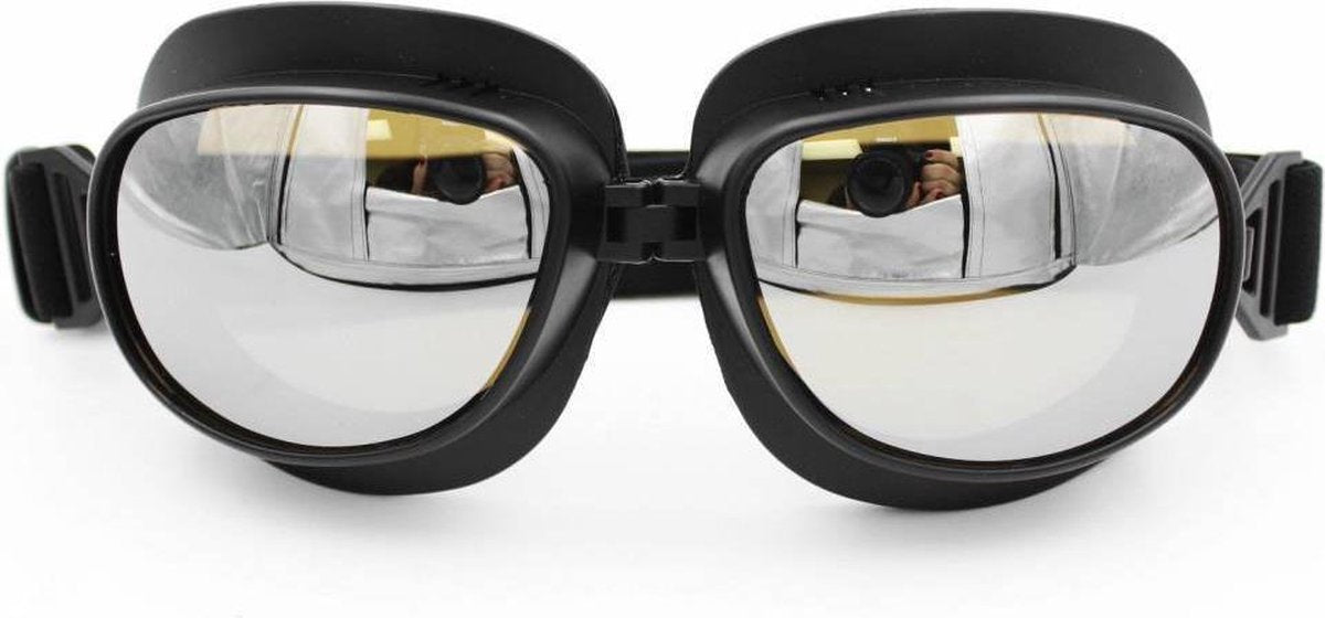Zwarte vliegeniersbril donker glas