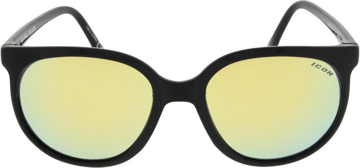 ICON Sport Zonnebril BLAZE - Zwart montuur - Geel spiegelende glazen - GEPOLARISEERD (p)