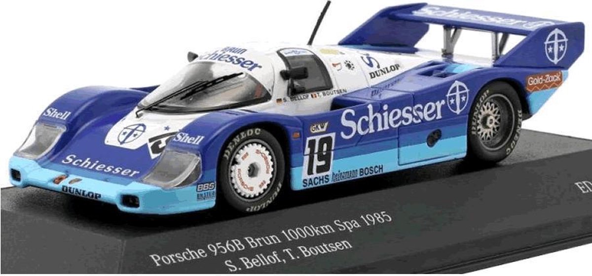Porsche 956B Team Brun - Thierry Boutsen - 1000km Spa 1985 - CMR miniatuur auto 1:43