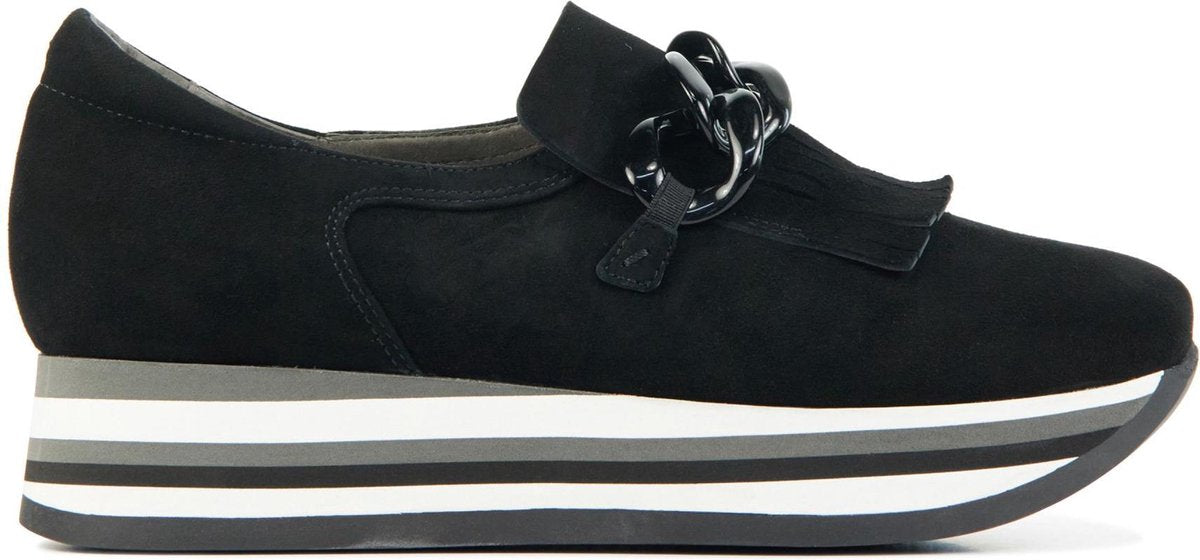 Softwaves Vrouwen  Sneakers / Damesschoenen 7.78.08 - Zwart - Maat 38