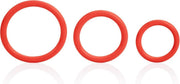 California Exotic Novelties Tri-Rings -  cockring -  Rood -  3 stuks - Ø 40 mm