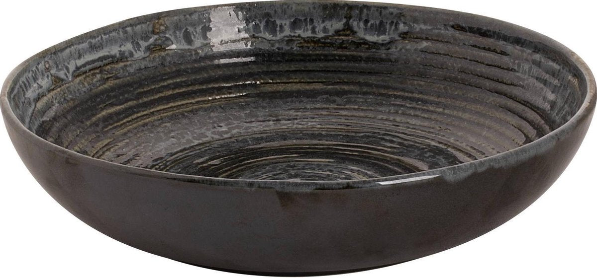 Palmer Bord diep coupe Metallic 22 cm Zilver Stoneware 1 stuk(s)