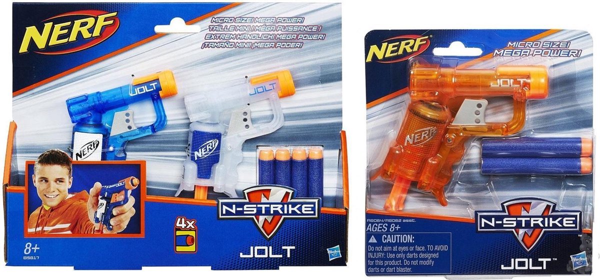 Nerf N-Strike Jolt 3-pack - Blaster - Speelgoedpistool - 6 Darts totaal - Voordeelbundel