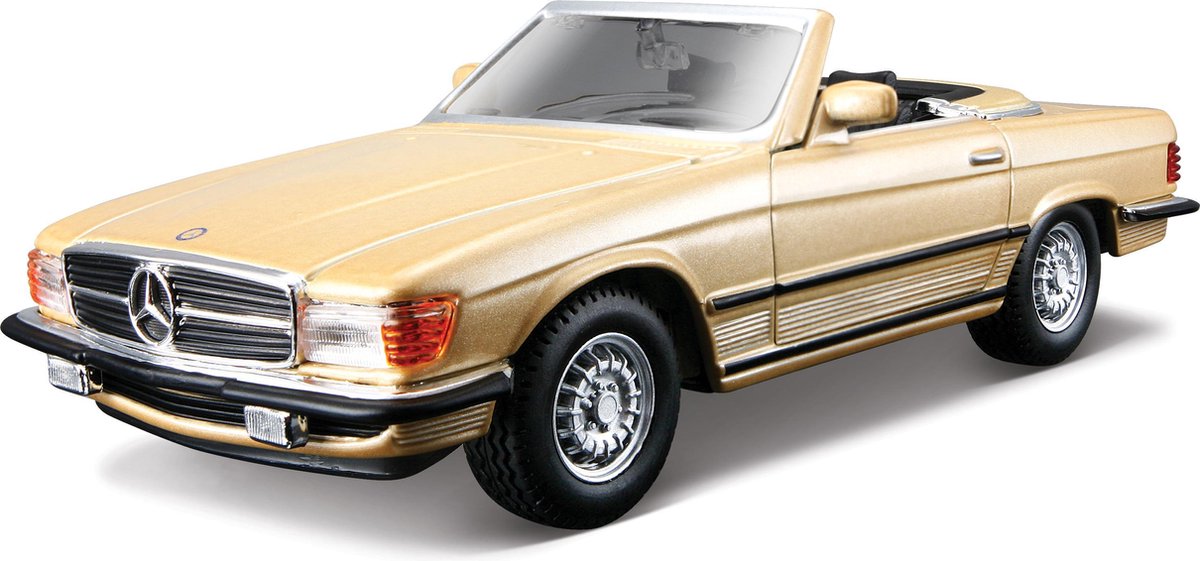 Bburago MERCEDES BENZ 450 SL CABRIOLET goud schaalmodel 1:32