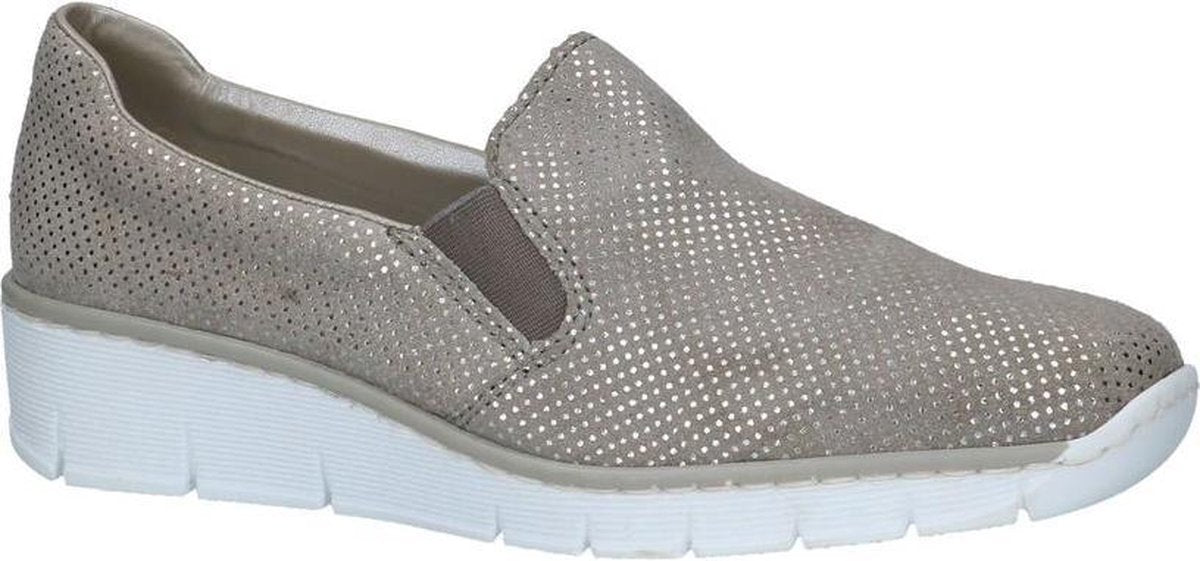 Rieker Dames Instappers - Taupe - Maat 38