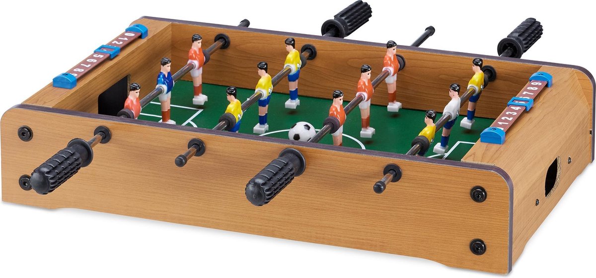 relaxdays tafelvoetbaltafel - voetbalspel tafelmodel - voetbaltafel kinderen - kickertafel