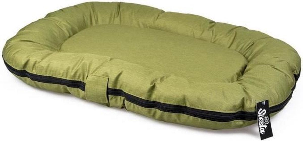 DUVO + Kussen Poly Ovaal Siesta Olijfgroen - 100 x 70 x 10 cm - 1.863 kg - Voor hond
