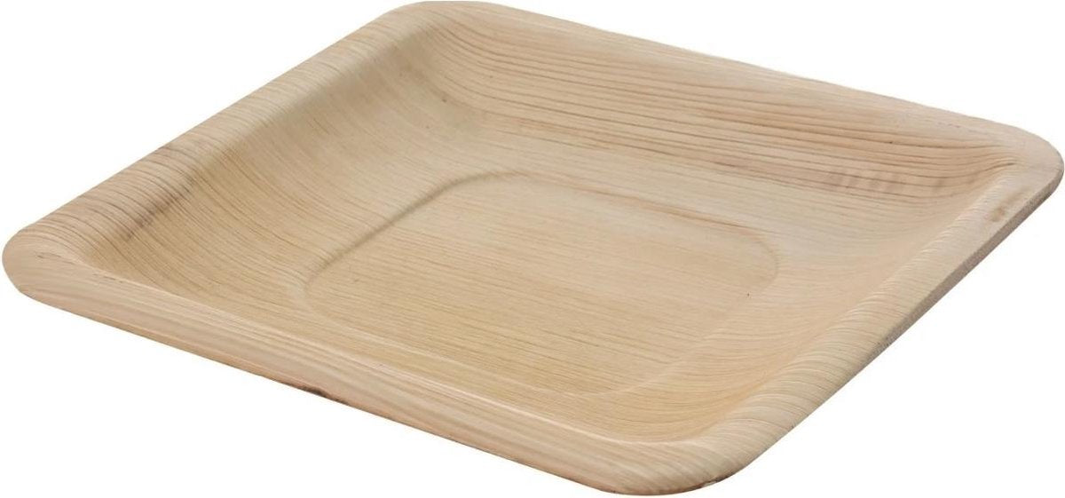 Wegwerp bord Palmblad 16cm 6st.