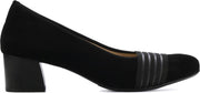 Hassia Vrouwen Suède  Pumps / Damesschoenen Blokhak hoogte 2.5 - 4.5 cm   - 304903 - Zwart - Maat 37.5