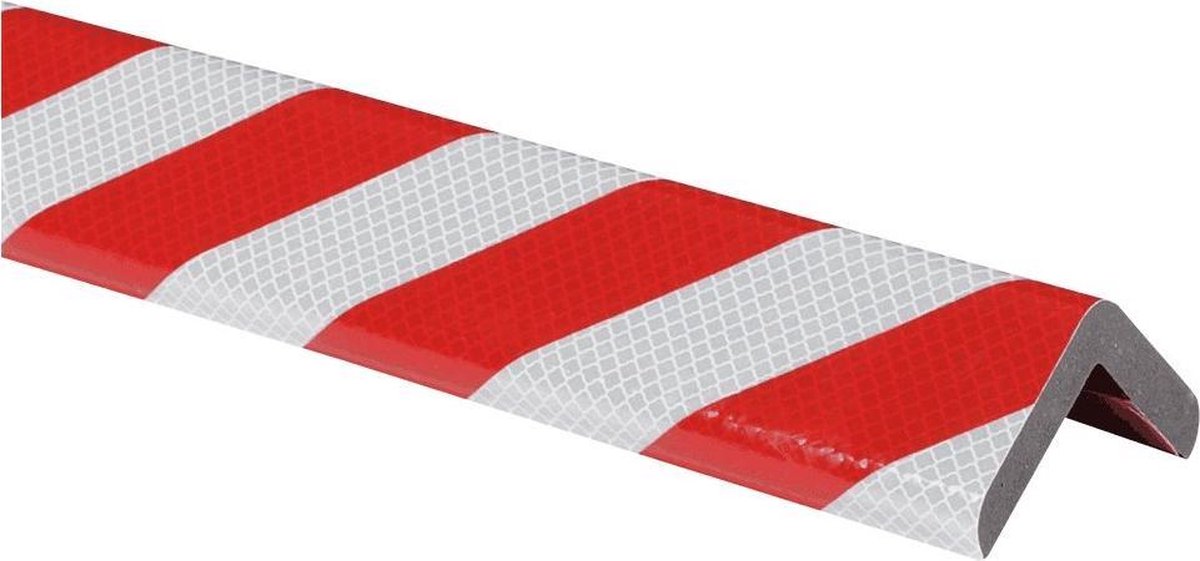 Stootrand hoekbeschermer Type H+ lengte 1 m Reflecterend rood