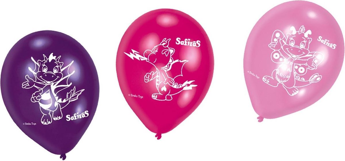 Simba Ballonnen Safiras 23 Cm Latex 6 Stuks Multicolor