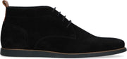 Manfield - Heren - Zwarte suède veterboots - Maat 42