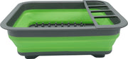 4goodz opvouwbaar afdruiprek voor afwas 31x36x13 cm - Groen met grijs