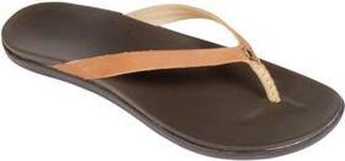 Olu Kai w Ho'opio - leather sahara dark java - dames - US 11.0