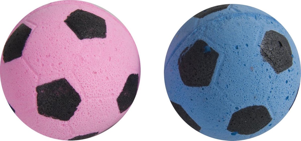 Voetballen in spons voor de kat - set van 8 stuks
