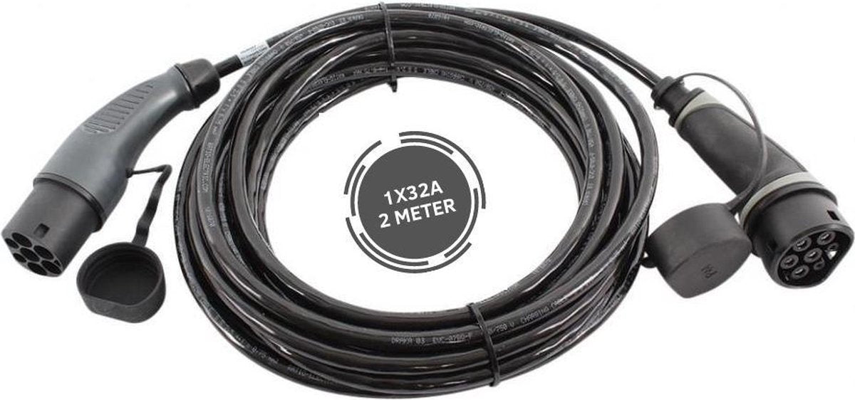 Ratio Basic Line laadkabel | type 2 naar type 2 | 7.4 kW | 1x32A | 2 meter