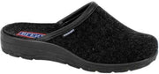 BLENZO - Sloffen Heren - Pantoffels Heren muil kortharig wol - zwart - 7828 - Maat 47