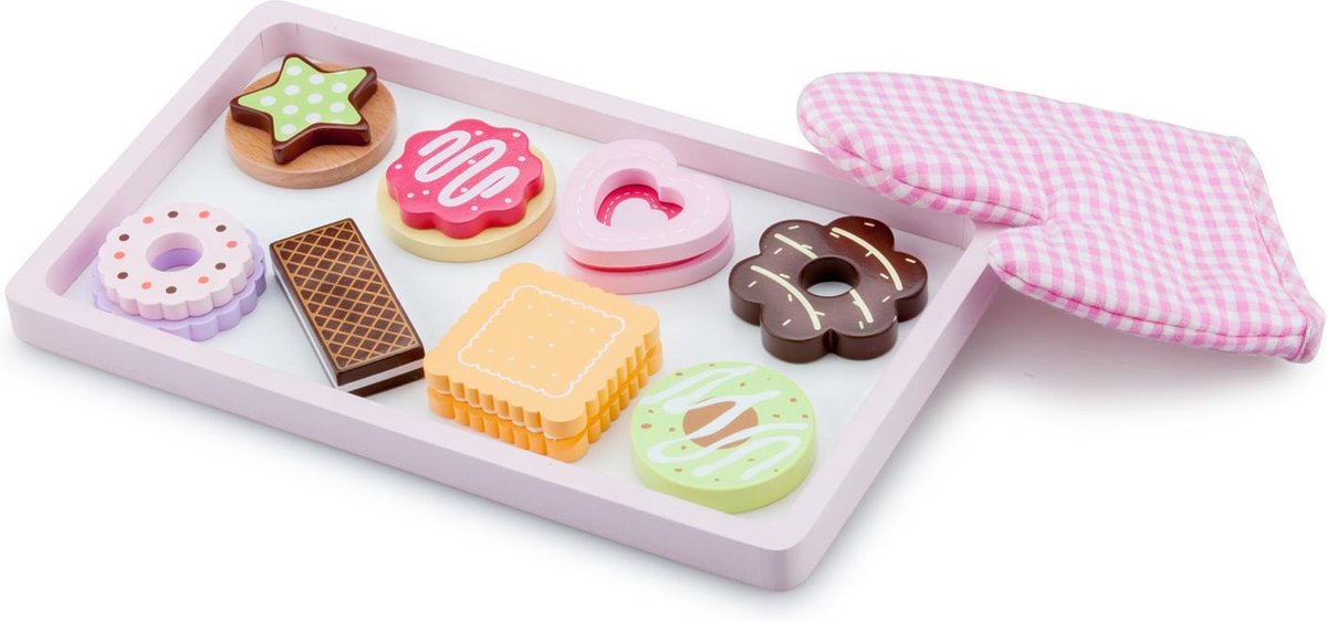 New Classic Toys Houten Koekjes Set met Ovenwant
