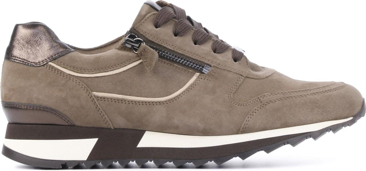 Hassia Vrouwen Suède Lage sneakers / Damesschoenen 302022 - Taupe - Maat 40.5