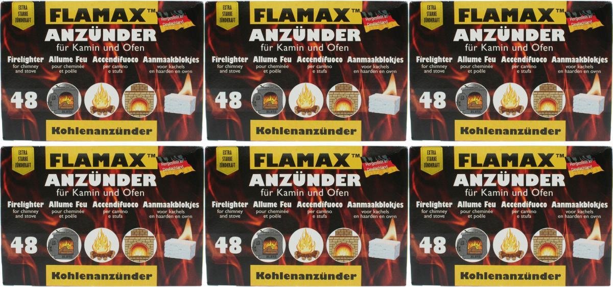 Flamax - Aanmaakblokjes - 6 x 48 (288) stuks - Voor kachels