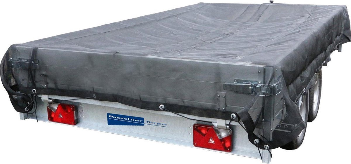 Aanhangernet/doek fijnmazig met Elastisch Koord – 200x400cm - Zware Kwaliteit - Aanhangwagen