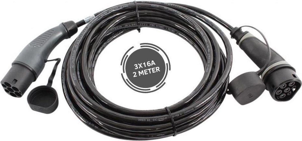 Ratio Basic Line laadkabel | type 2 naar type 2 | 11 kW | fase 3 - 16A | 2 meter
