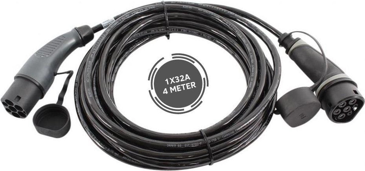 Ratio Basic Line laadkabel | type 2 naar type 2 | 7.4 kW | 1x32A | 4 meter