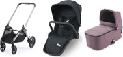 Recaro Celona Kinderwagen - Frame Aluminium Grey met Zitting Prime Mat Black en Reiswieg Prime Pale Rose