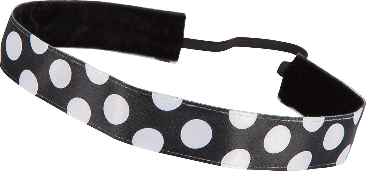 Trishaband Polka Dot Black White Big 25mm