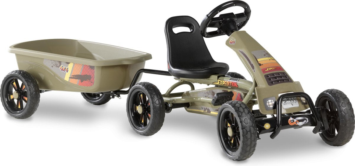 EXIT Foxy Expedition skelter met aanhangwagen - donkergroen