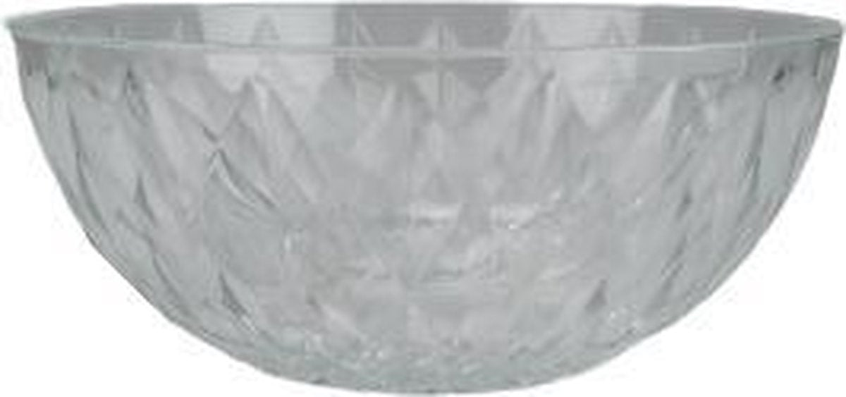 Kom ELJA  - Transparant - Glas - Ø 20 x 10 cm - Rond - Relief