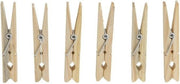 100x Wasknijpers / wasspelden jumbo van hout - huishoudelijke producten / grote knijpers